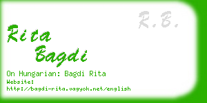 rita bagdi business card